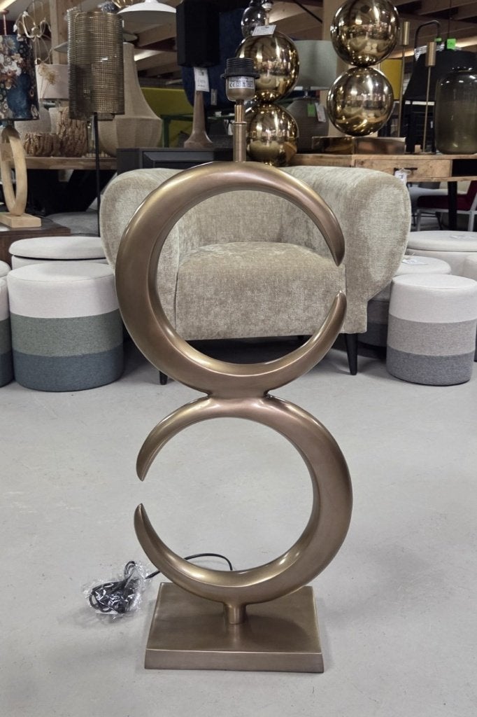 Chique tafellamp lampvoet LUNE Light & Living antiek brons, Nieuw, Metaal, Met schakelaar, E27 (groot)