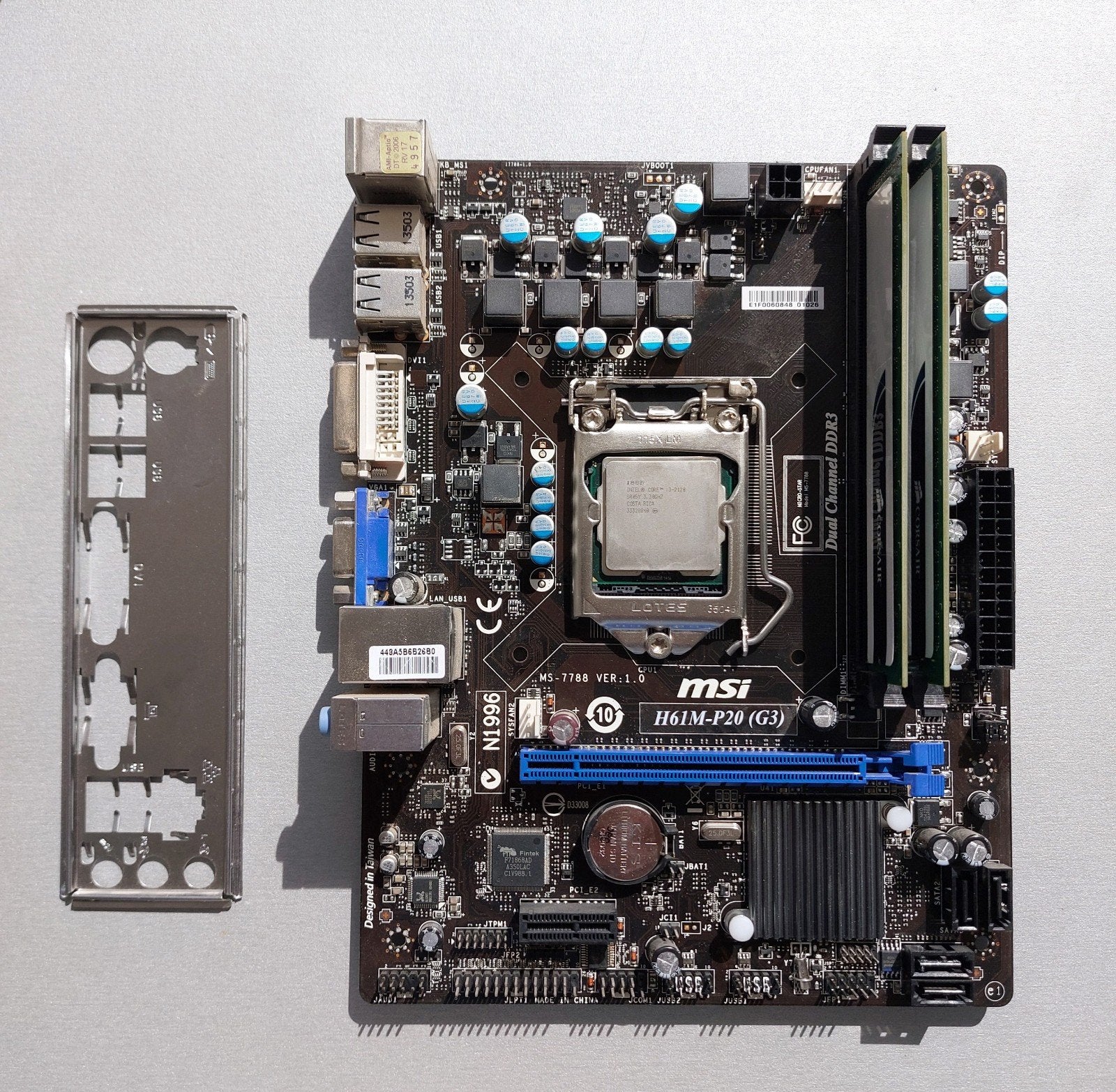 MSI H61M-P20 (G3) Moederbord - Socket 1155, DDR3  - Getest, Gebruikt, Micro ATX, DDR3, Ophalen of Verzenden