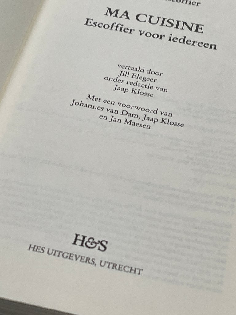 Ma cuisine – Escoffier voor iedereen  - Kookboek , Voorgerechten en Soepen, Ophalen of Verzenden, Zo goed als nieuw, Frankrijk