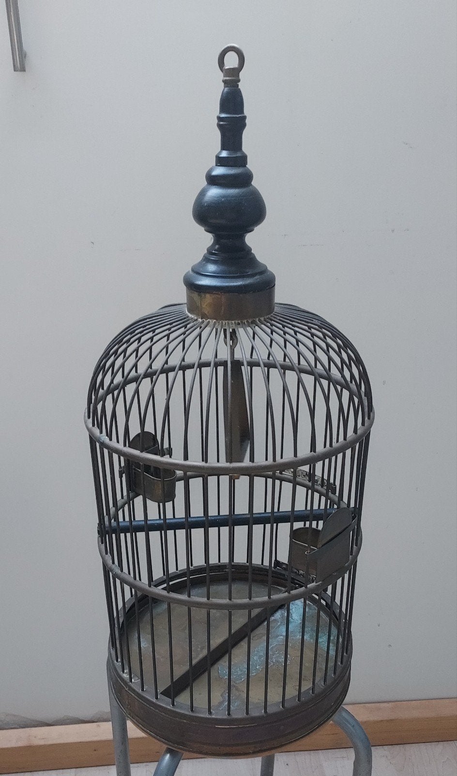 Vintage koperen vogelkooi, Ophalen of Verzenden