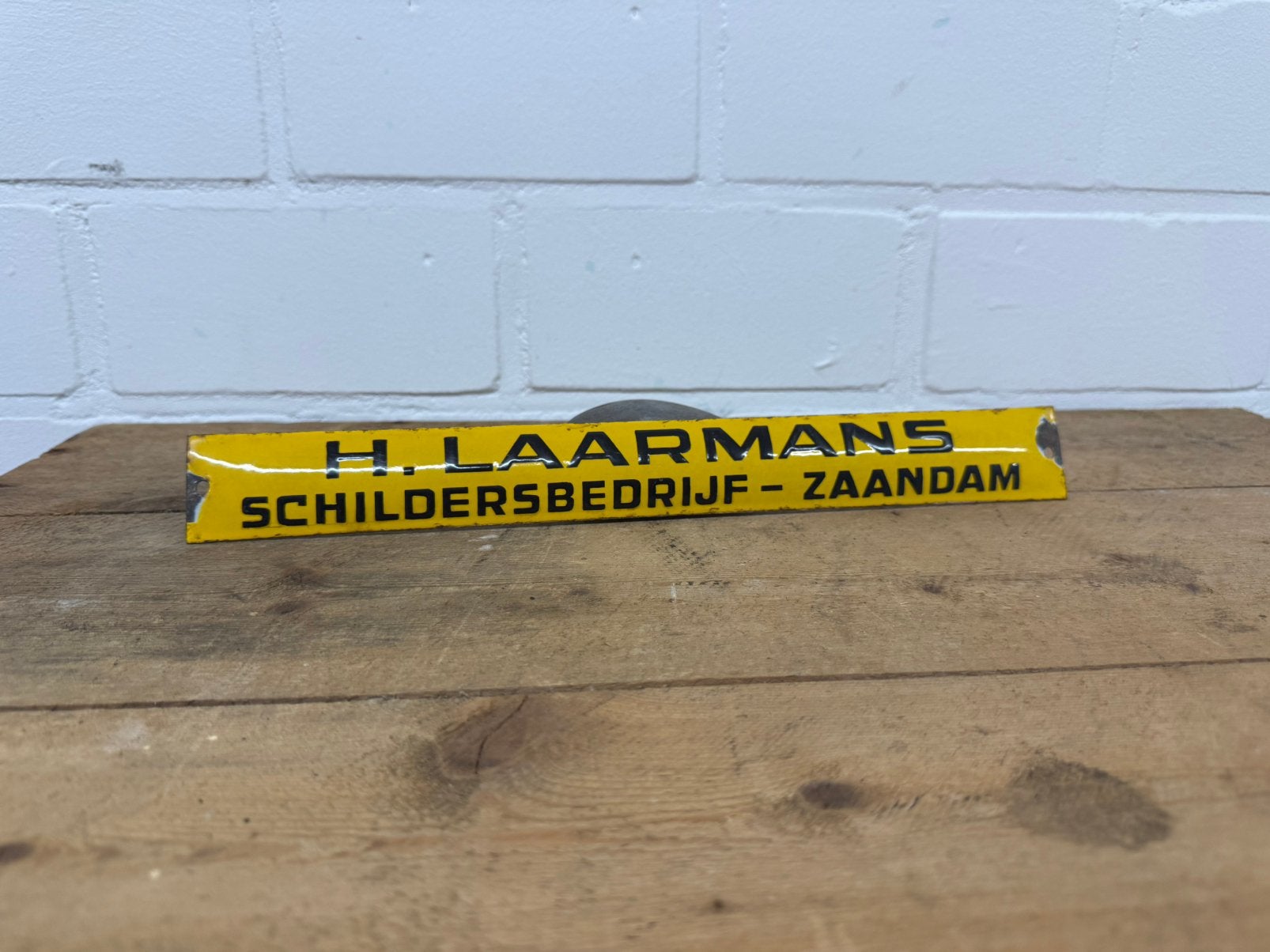 Laarmans zaandam oude emaille ladder bordje schilder, Ophalen of Verzenden