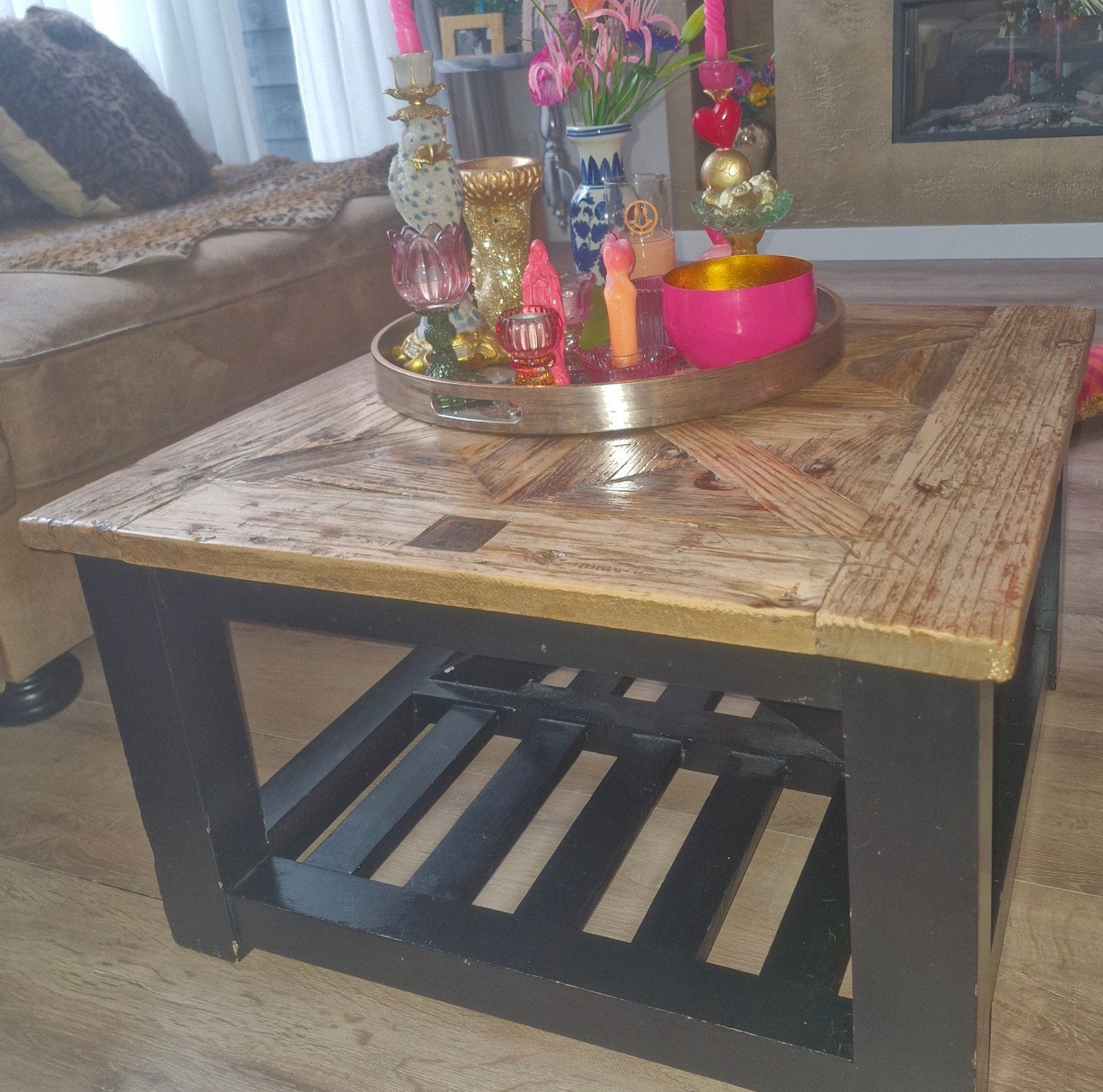 Riviera Maison Chateau Chassigny Salontafel 70x70, Gebruikt, 50 tot 100 cm, Vierkant, 50 tot 100 cm