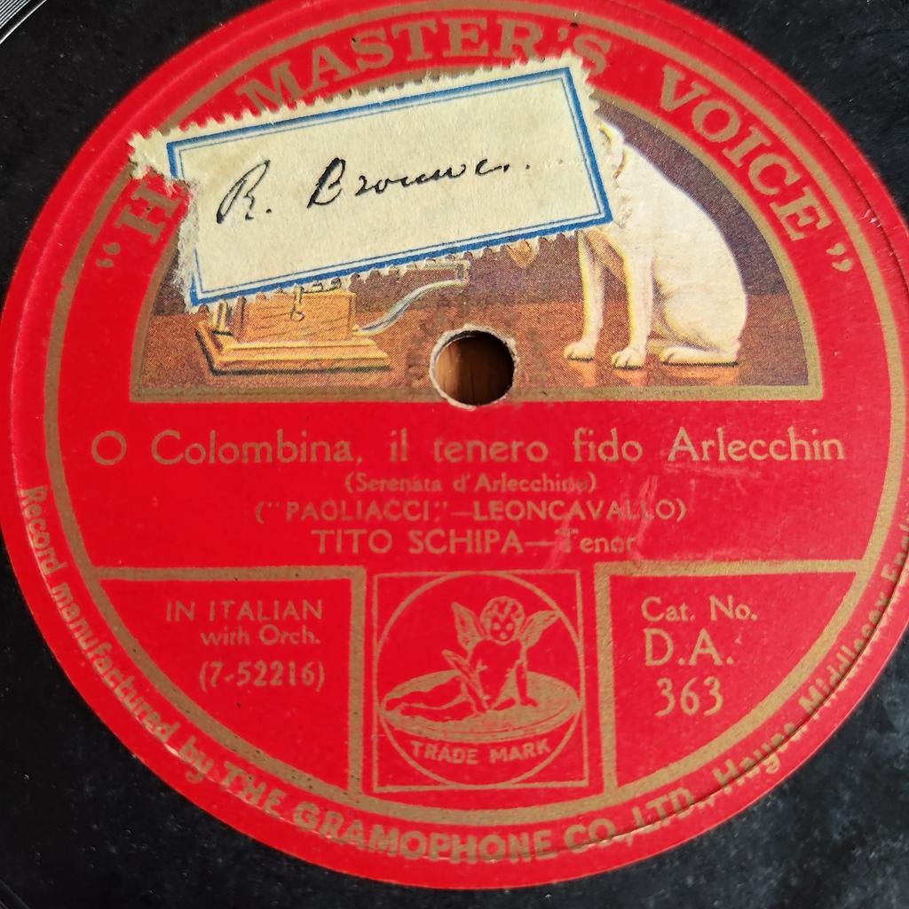 Tito Schipa - O Colombina / Chiudo gli occhi (Il sogno), Gebruikt, 10 inch, Modernisme tot heden, Ophalen of Verzenden