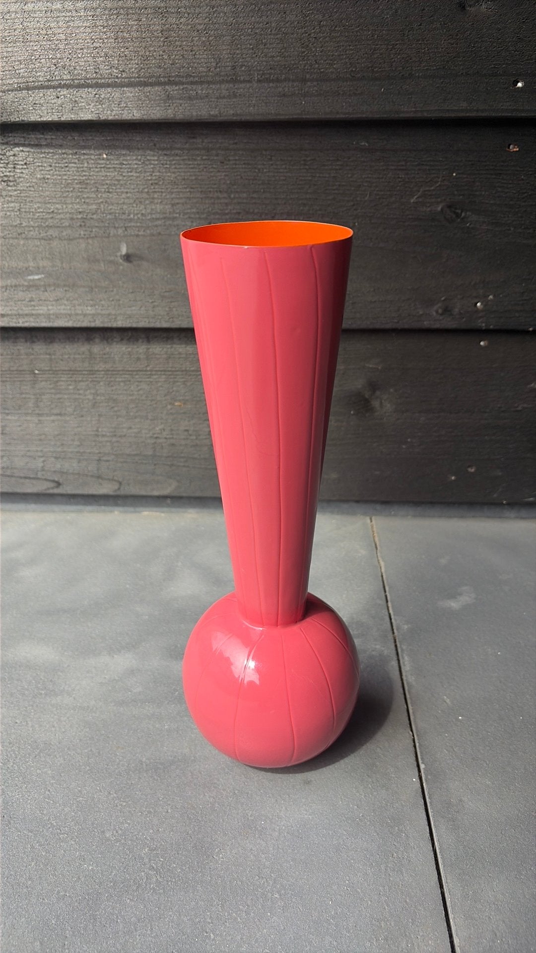 Roze/oranje vaas, Huis en Inrichting, Woonaccessoires | Vazen, Ophalen, Zo goed als nieuw, Oranje