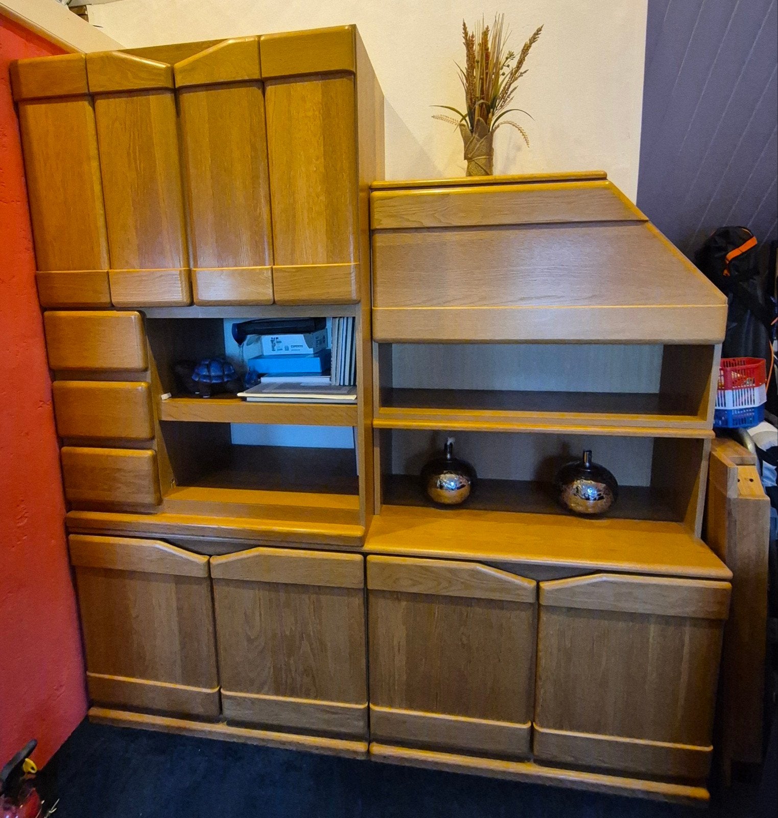 masief houten wandkast, Ophalen, Gebruikt, Met deur(en), 150 tot 200 cm