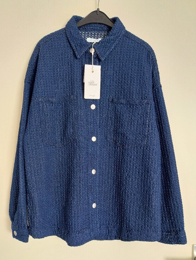 Nieuw. Cotton Club jasje/shirt denim & tweed M, Kleding | Dames, Maat 38/40 (M), Blauw, Nieuw, Ophalen of Verzenden