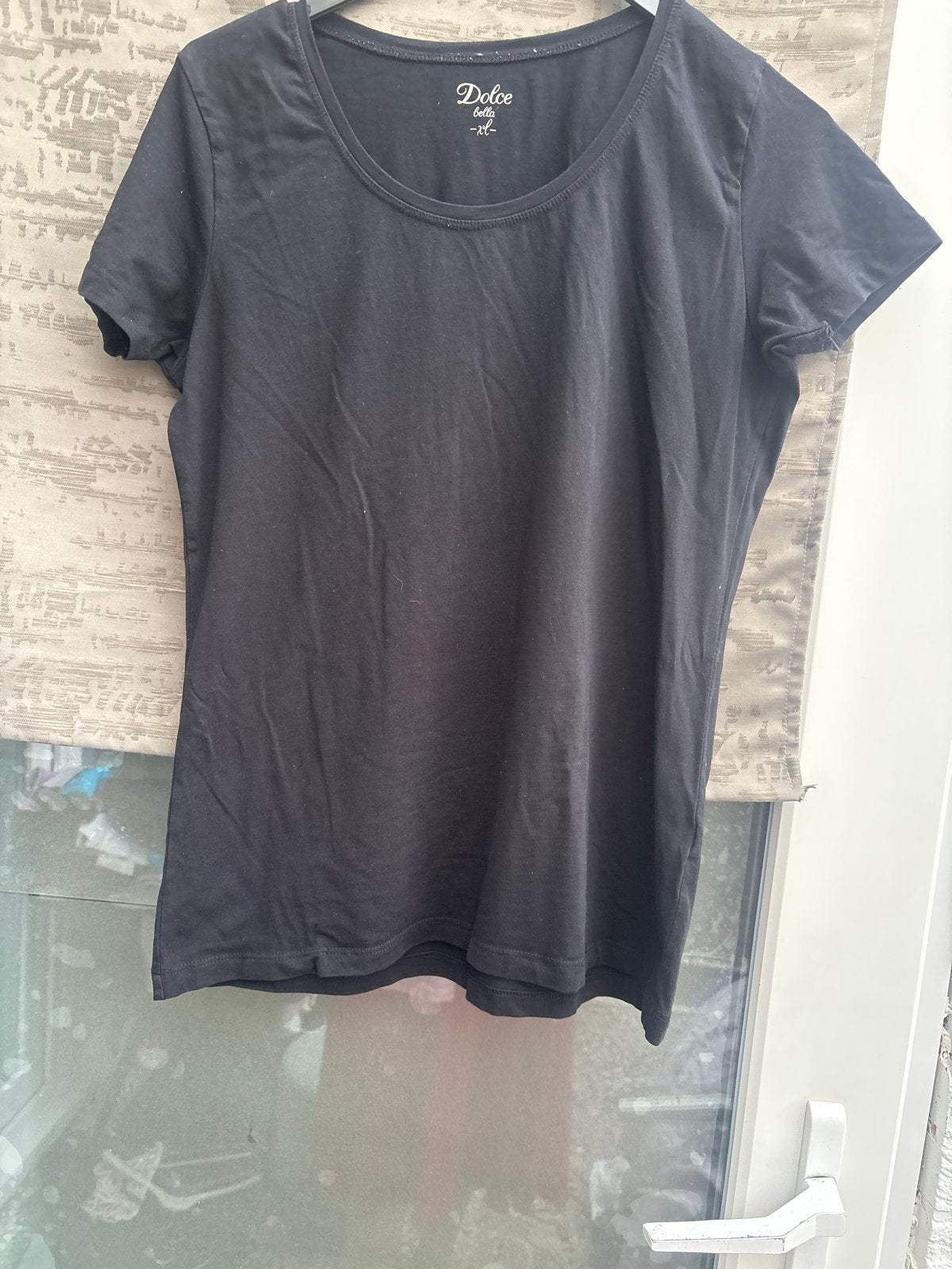Zwart Dolce Bella T-shirt - Maat XL, Zwart, Maat 46/48 (XL) of groter, Ophalen of Verzenden, Korte mouw
