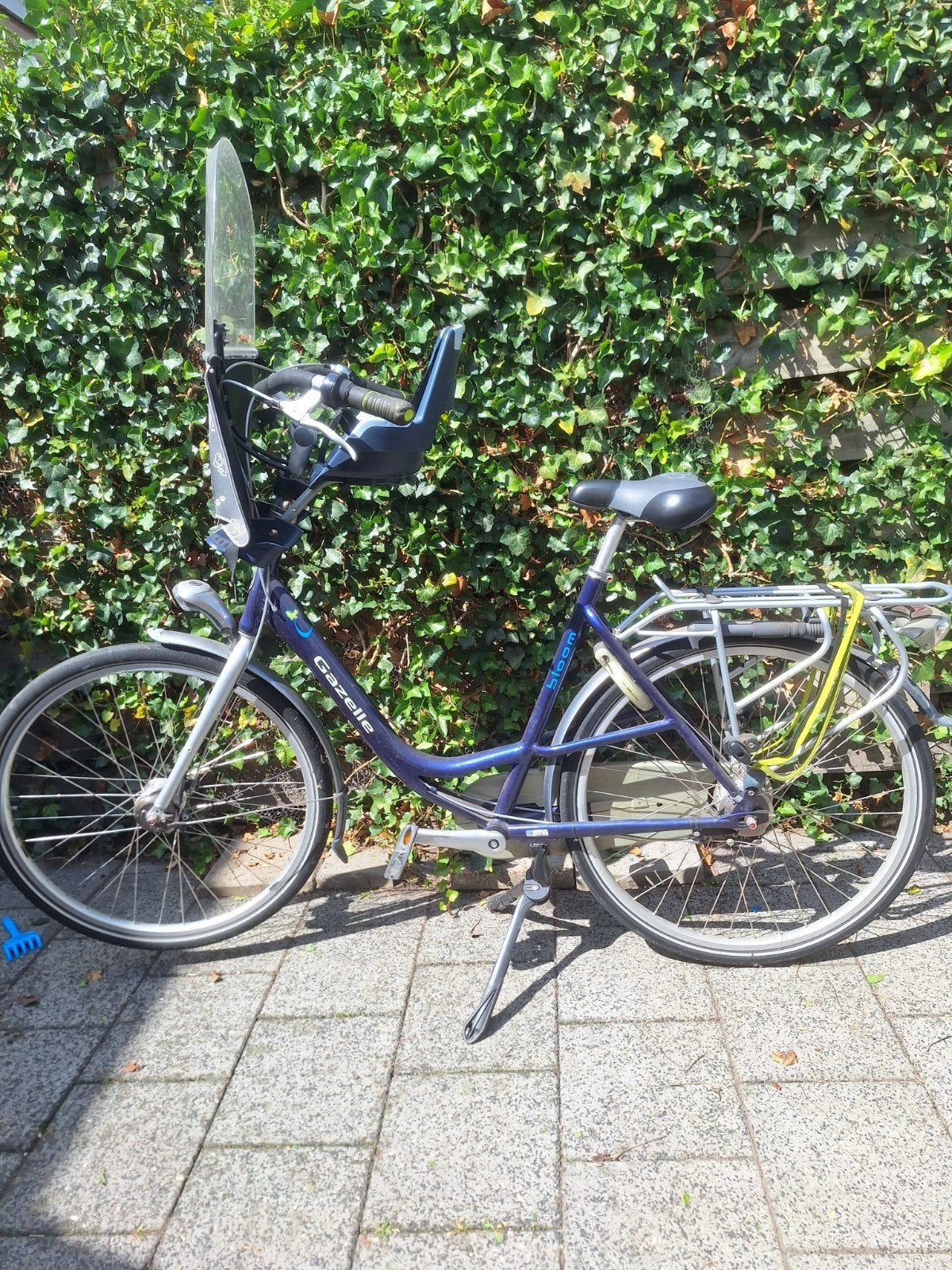 Gazelle damesfiets met 7 versnellingen en kinderzitje, Fietsen en Brommers, Ophalen, Terugtraprem, Gebruikt, Versnellingen