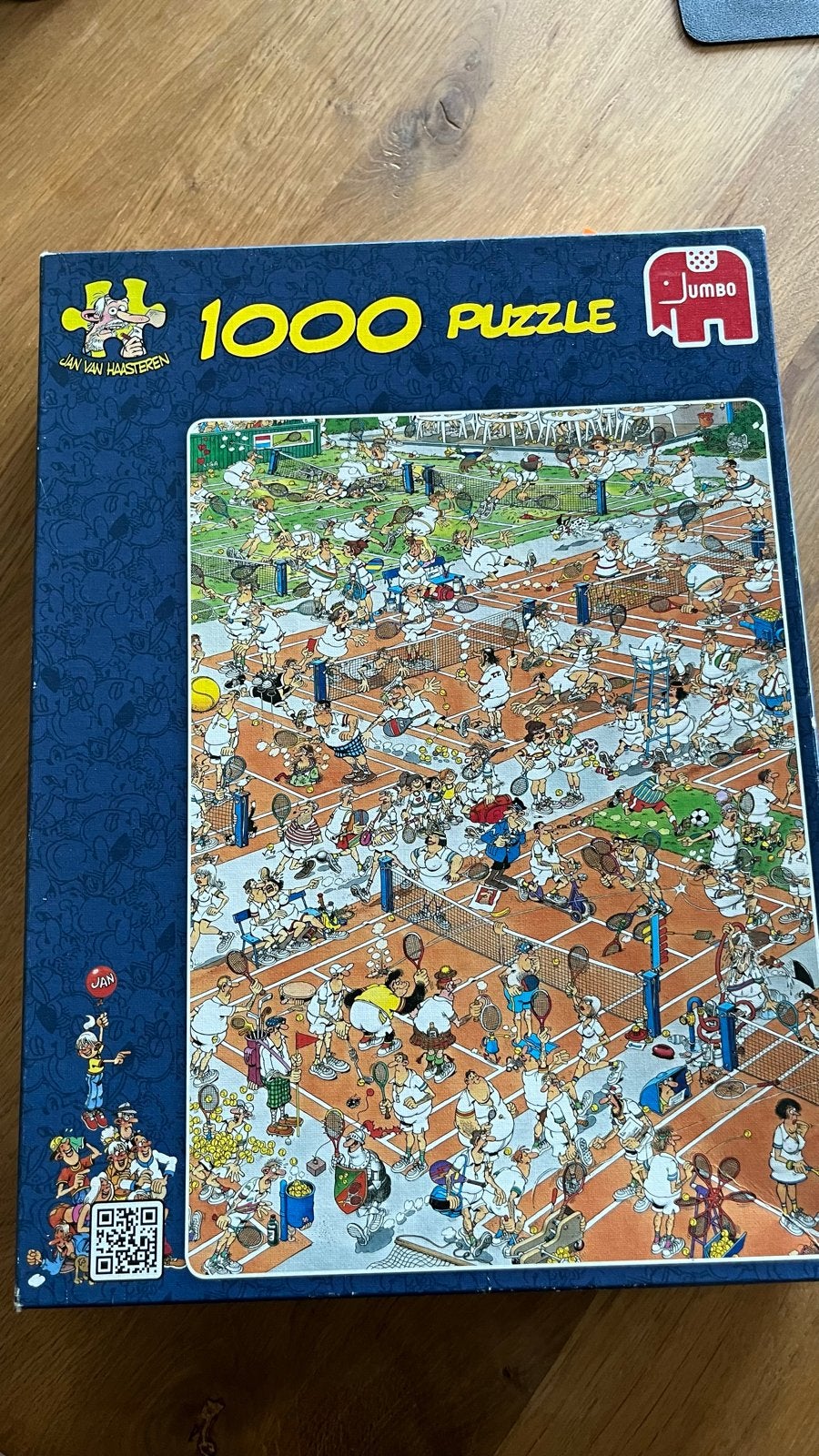 Jan van Haasteren 1000 stukjes puzzel - Tennis, Ophalen, 500 t/m 1500 stukjes, Gebruikt, Legpuzzel