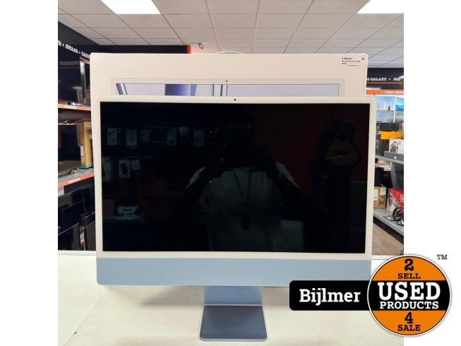 iMac 2023 24 Inch M3 8GB 256GB Blauw | Nieuwstaat, Computers en Software, Apple Desktops, Apple, Zo goed als nieuw, Support@apple.com
