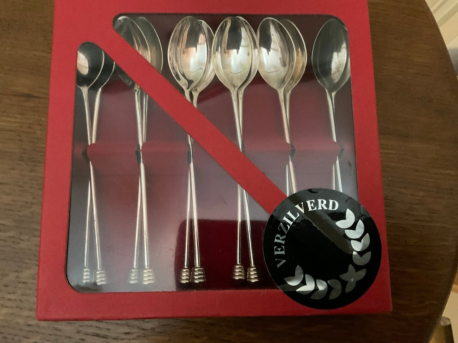 Verzilverde theelepels set van 6 in originele doos, Ophalen of Verzenden