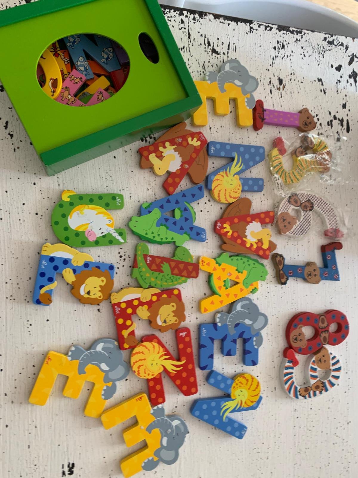 Houten letters en cijfers, Ophalen of Verzenden, Zo goed als nieuw