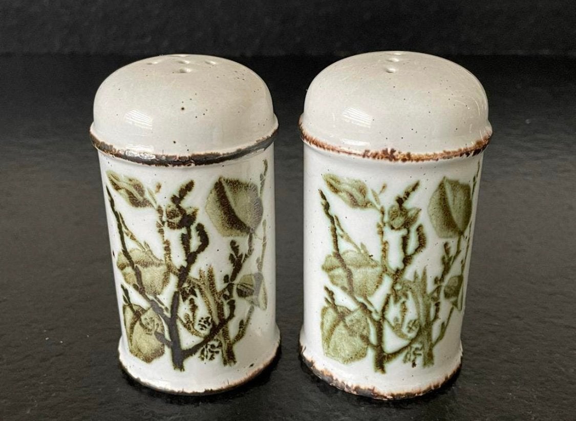 Vintage Wedgwood Midwinter Greenleaves Peper en Zout-Stel, Huis en Inrichting, Keuken | Servies, Ophalen, Zo goed als nieuw, Aardewerk