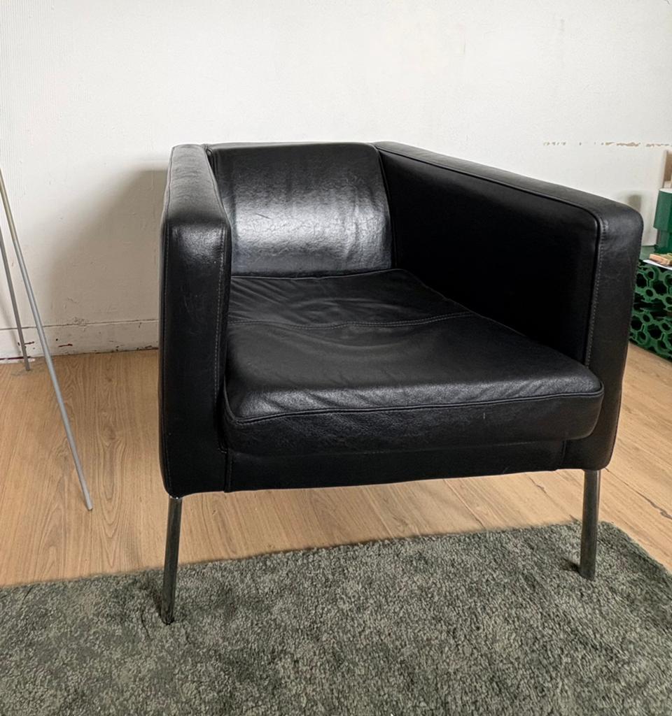 Armchair Leather, Huis en Inrichting, Fauteuils, Ophalen, Zo goed als nieuw, 75 tot 100 cm