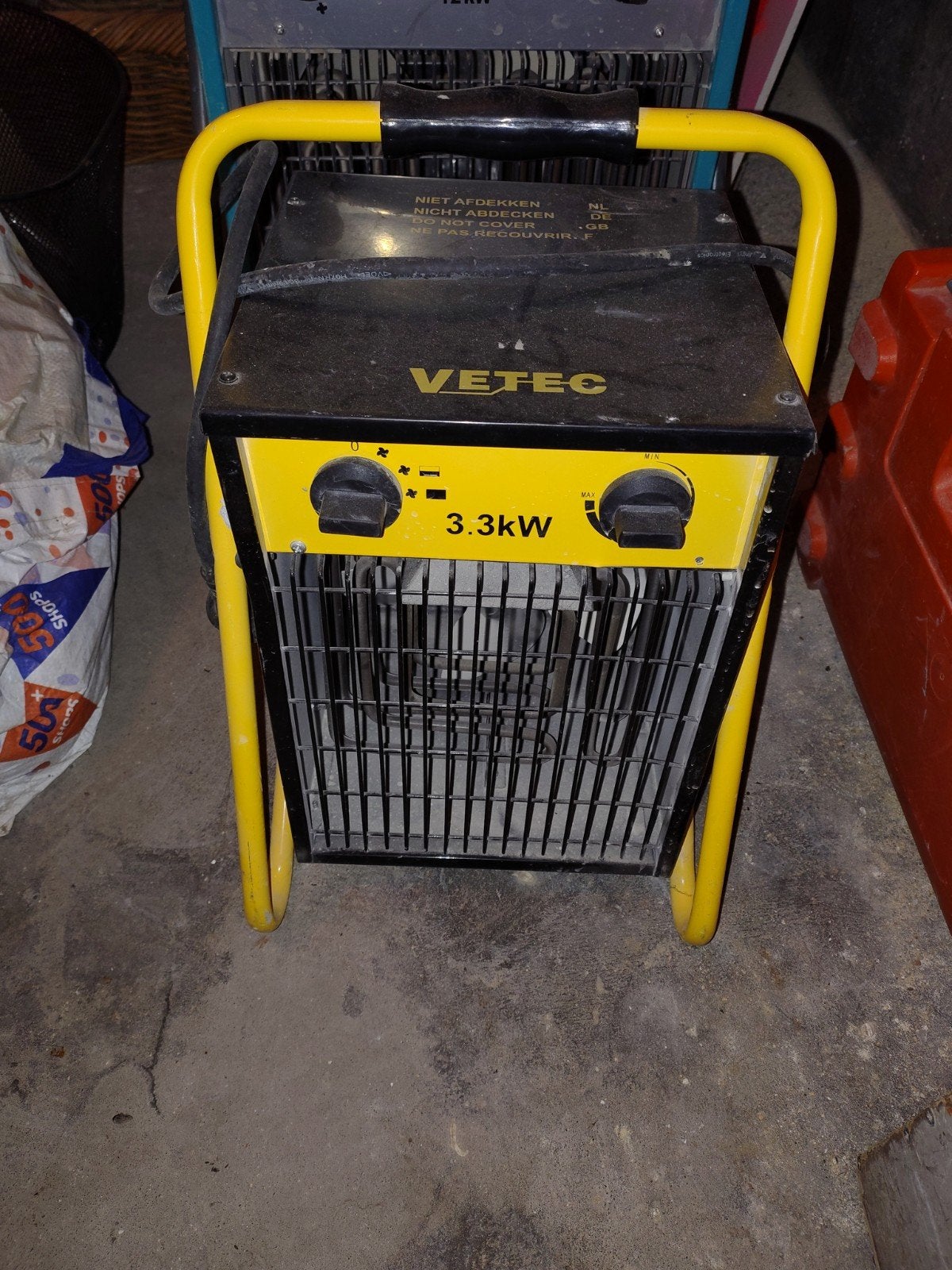 VETEC 3.3kW Elektrische Kachel - Gebruikt, Ophalen, Gebruikt, 800 watt of meer, Kachel