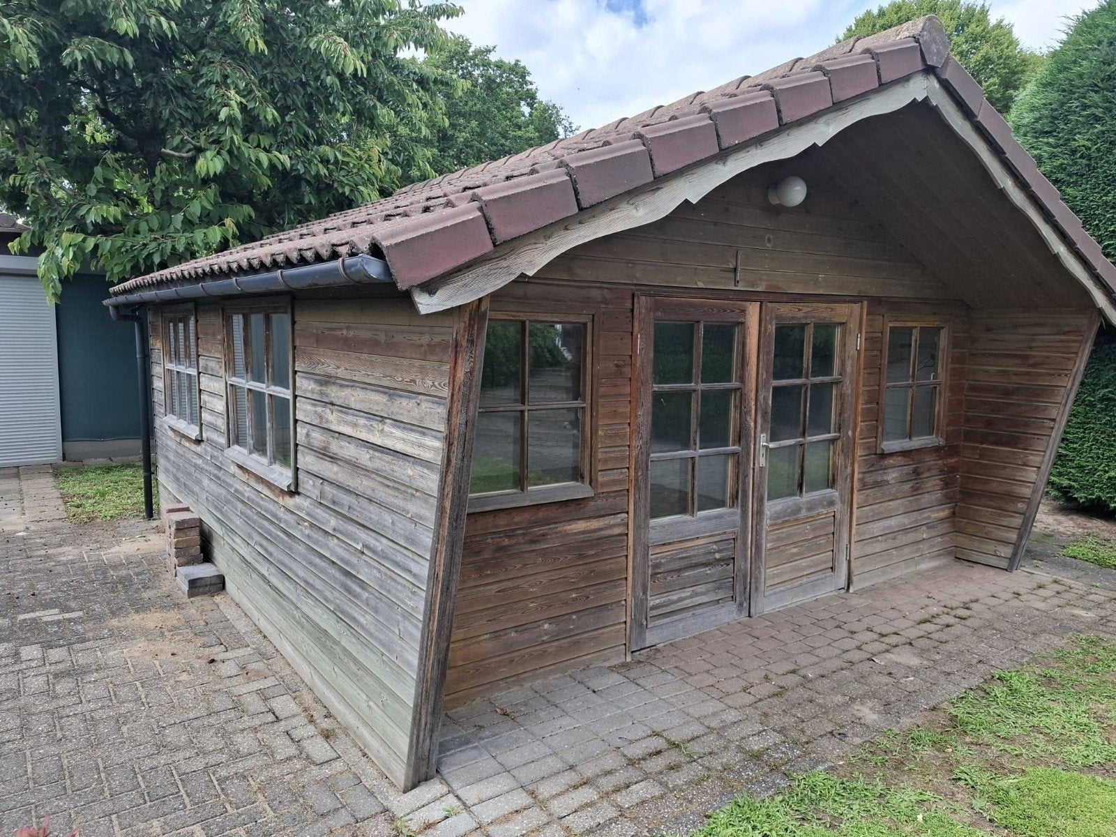 Houten Tuinhuis. Gratis afhalen, zelf afbreken, 250 tot 500 cm, Ophalen of Verzenden, Hout, 200 tot 400 cm
