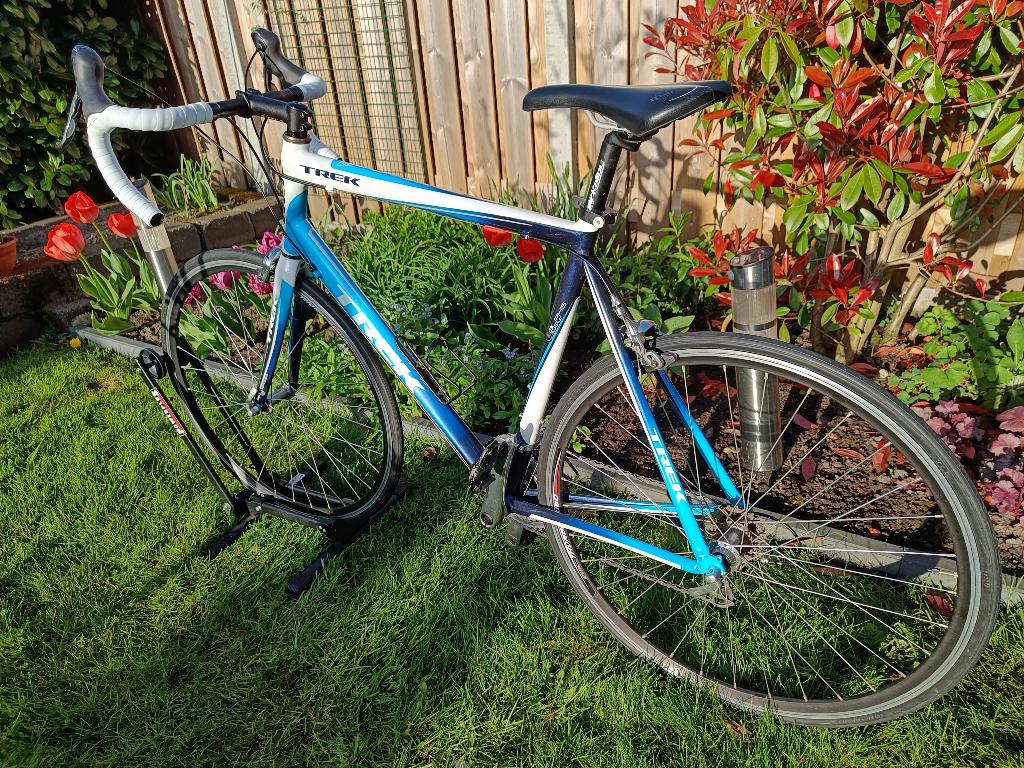 Trek Racefiets, Tiagra en de maat is 58,, Fietsen en Brommers, Fietsen | Racefietsen, Gebruikt, Aluminium, 57 tot 61 cm, Meer dan 20 versnellingen