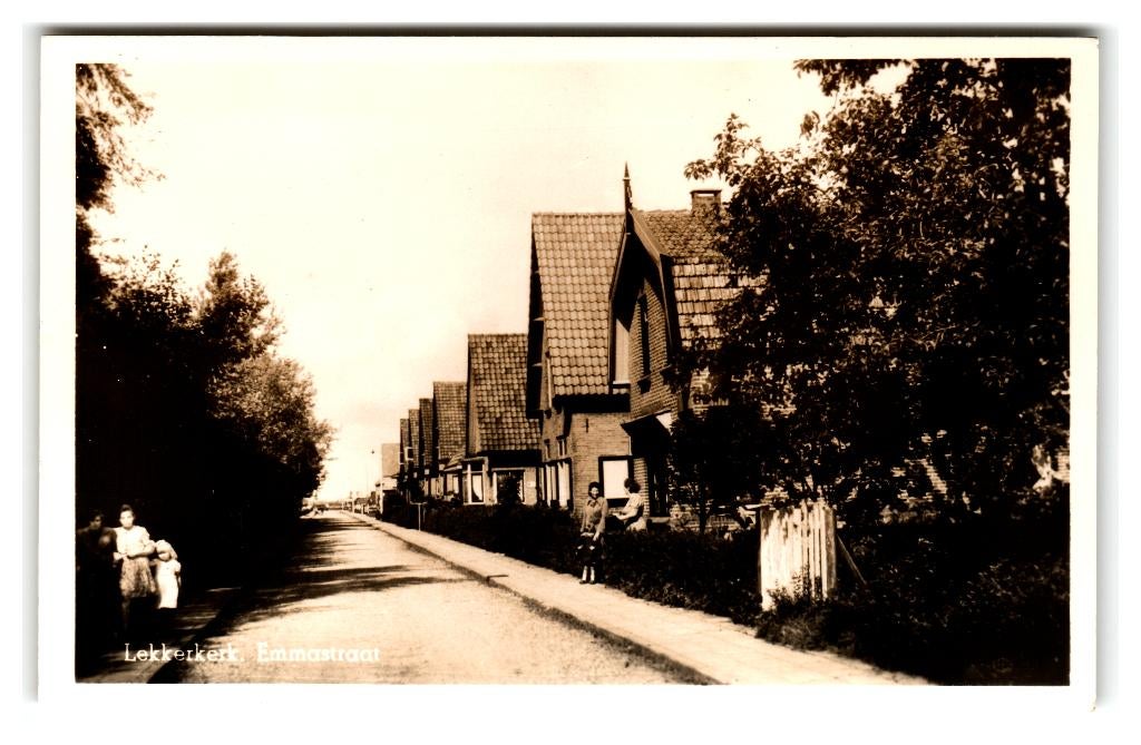 Lekkerkerk, Emmastraat, Verzenden, 1940 tot 1960, Ongelopen, Zuid-Holland