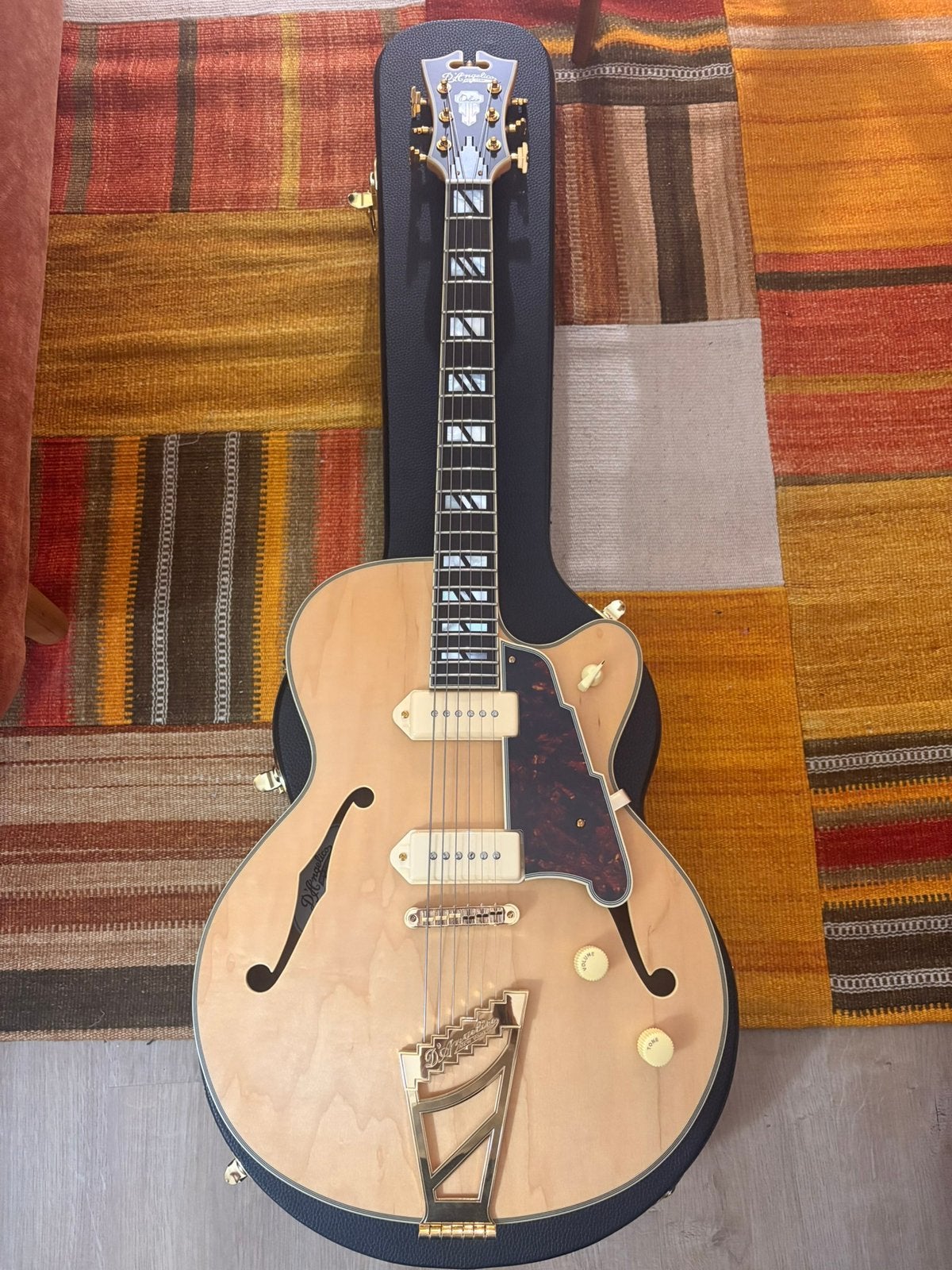 D’Angelico deluxe 59 satin honey, Muziek en Instrumenten, Ophalen of Verzenden, Nieuw, Semi-solid body, Overige merken