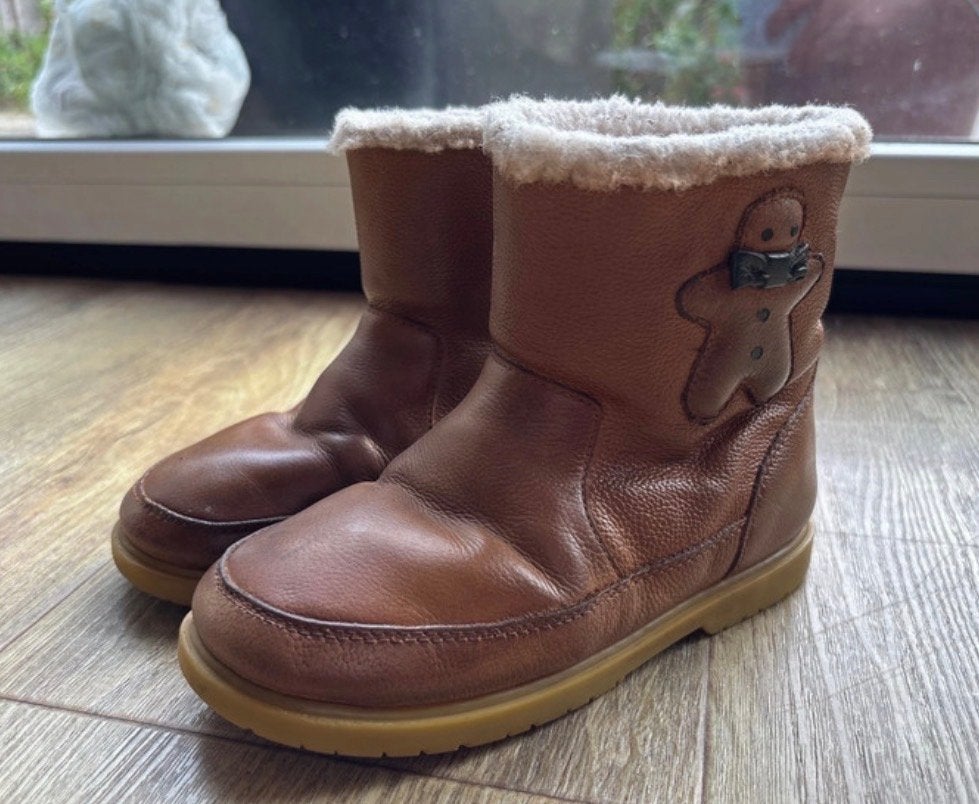 Donsje laarsjes maat 29 - Bruin met schattige details, Kinderen en Baby's, Ophalen of Verzenden, Zo goed als nieuw, Jongen of Meisje