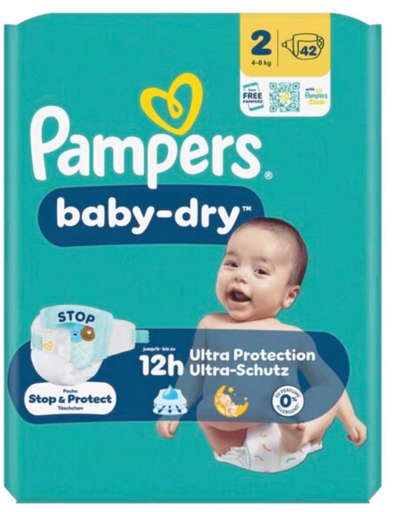 Pampers Baby-Dry luiers maat 2 (gesloten pak + 15 losse), Ophalen of Verzenden, Nieuw