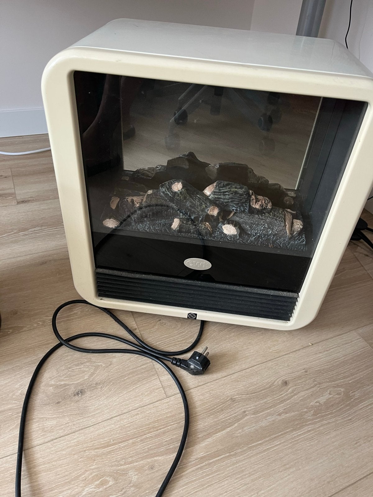 Compacte elektrische sfeerhaard met houtblokken, Ophalen, Gebruikt, Vrijstaande haard, Elektrische haard