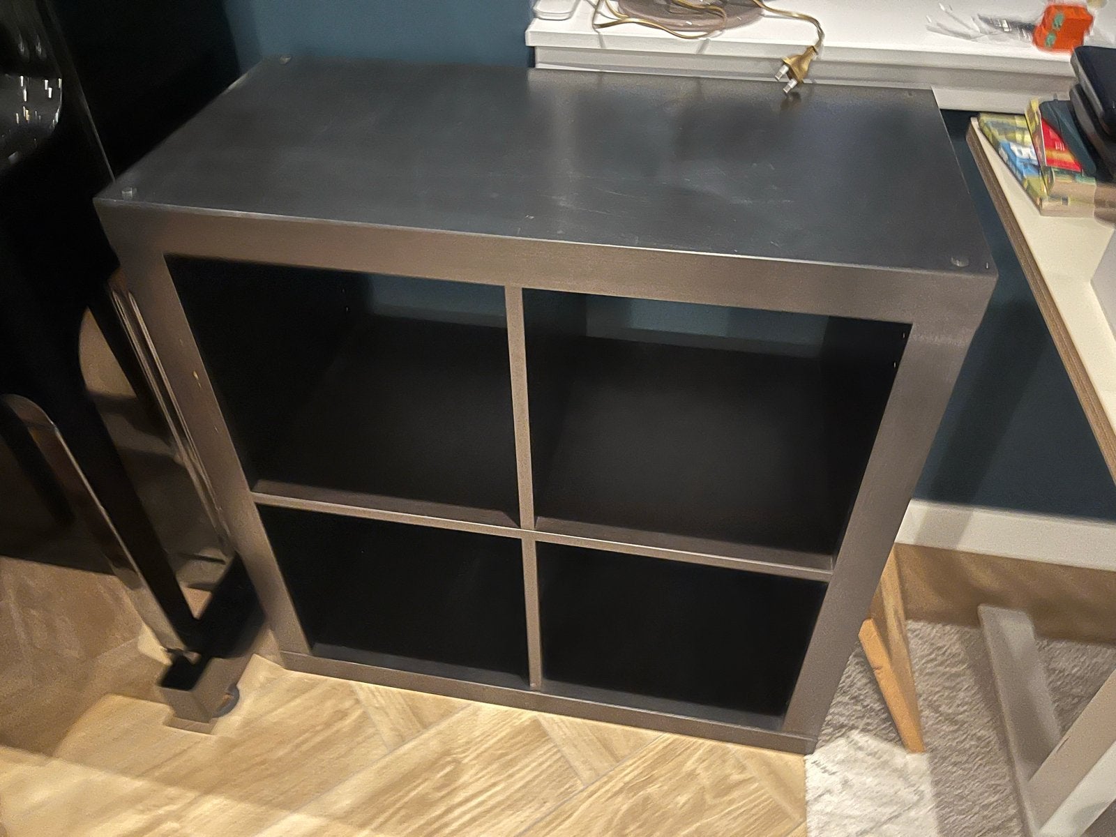 Ikea Expedit 2x2 Zwart - Gratis, Ophalen, Met plank(en), Gebruikt, 50 tot 100 cm
