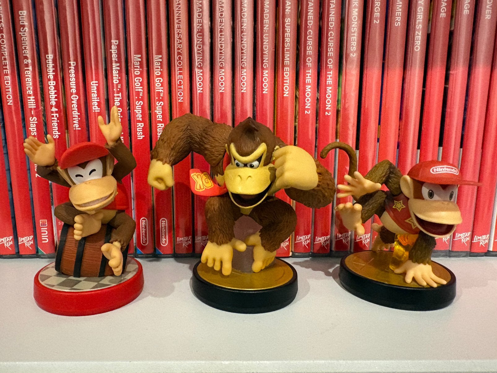 2 x Diddy Kong + 1 Donkey Kong Amiibo, Ophalen of Verzenden, Zo goed als nieuw