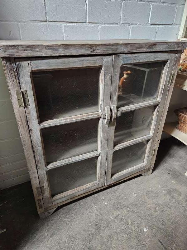 vitrinekast ``india`` WOONWINKEL RUSTIEK``, Ophalen, Glas, 50 tot 100 cm, Minder dan 100 cm