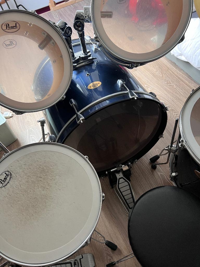 Pearl target drumstel met Paiste bekkens, Ophalen, Gebruikt, Pearl