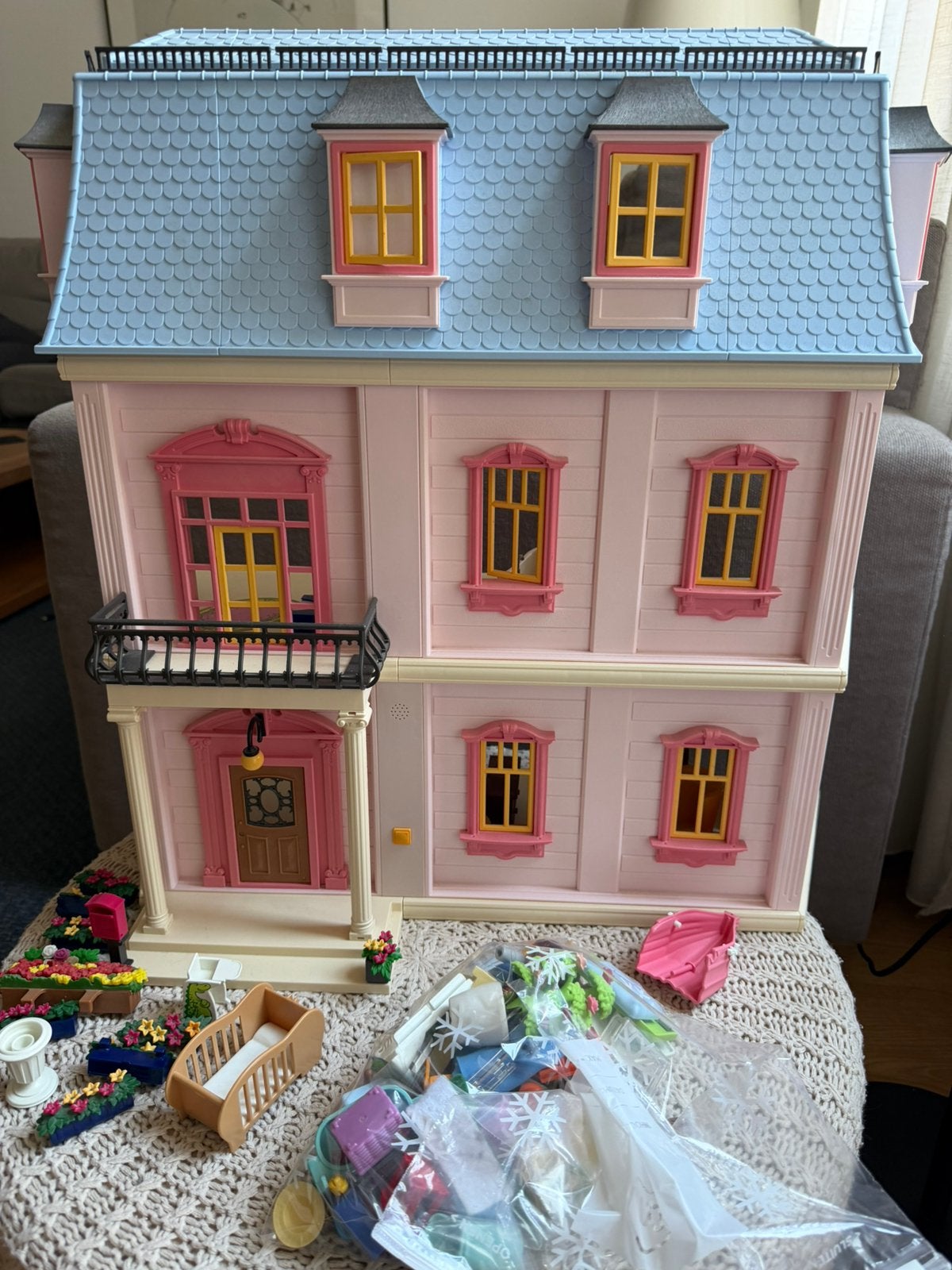 Playmobil Herenhuis 5303 + extra sets, Ophalen, Gebruikt, Poppenhuis