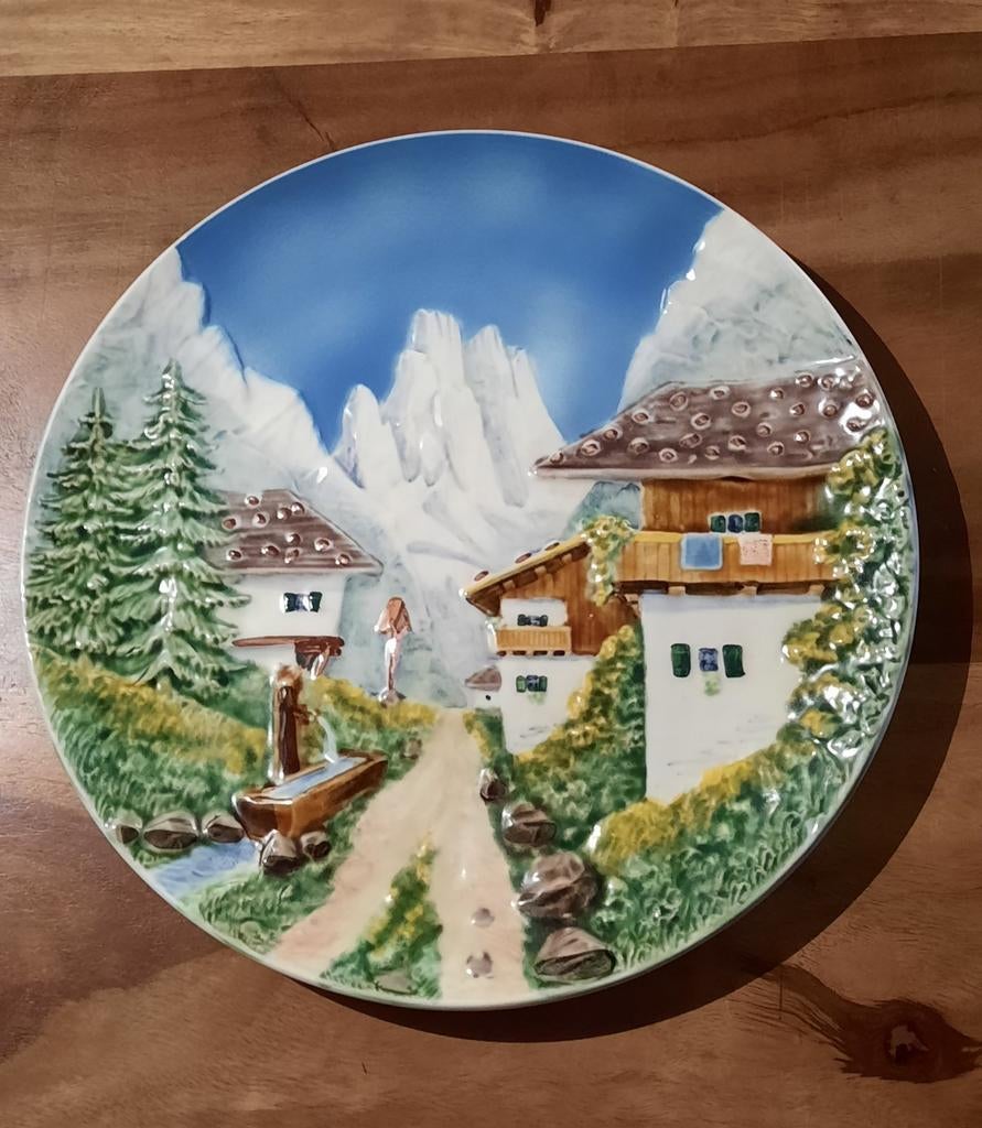 Prachtig Majolica wandbord, Ophalen of Verzenden