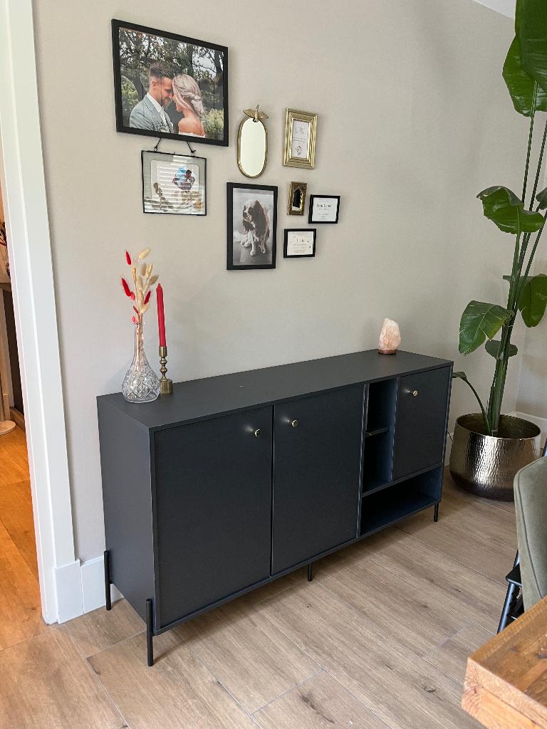Dressoir antraciet, Ophalen, Gebruikt, 150 tot 200 cm, 25 tot 50 cm
