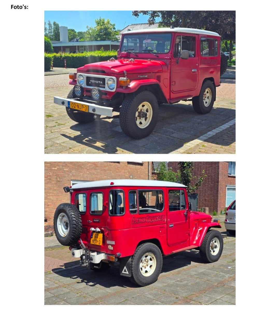 Toyota land cruiser bj40, Auto's, Particulier, Te koop