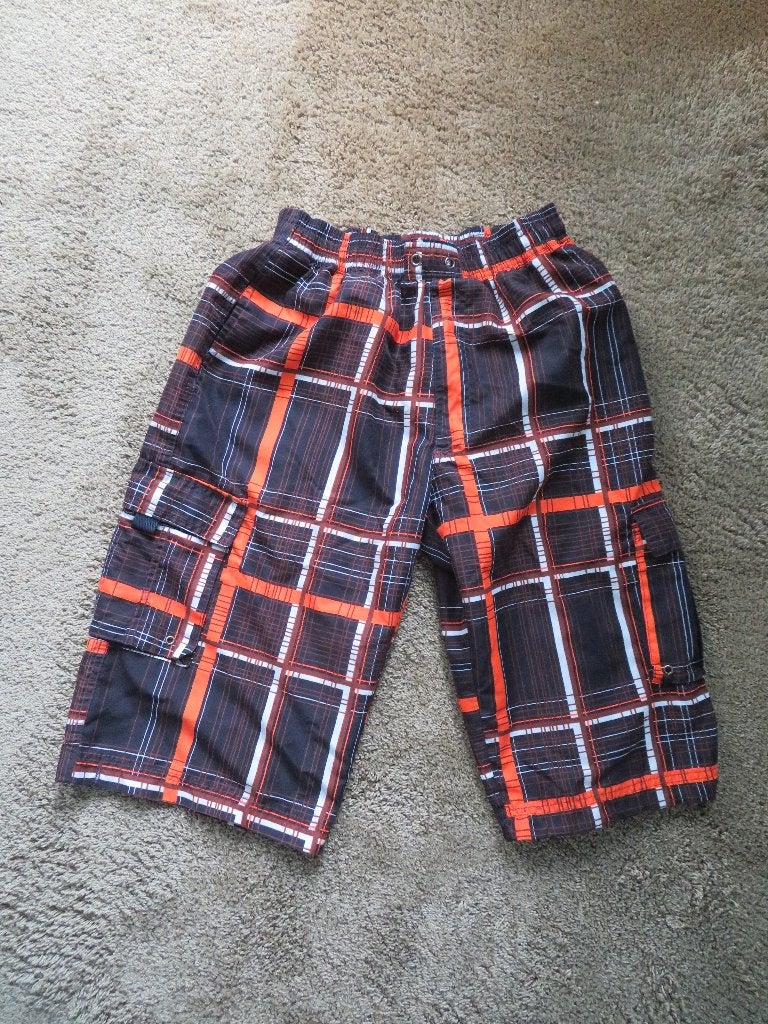 Capi Broek met elastiek Veel zakken Zwart met oranje Maat M, Ophalen of Verzenden, Zo goed als nieuw, Maat 48/50 (M), Overige kleuren