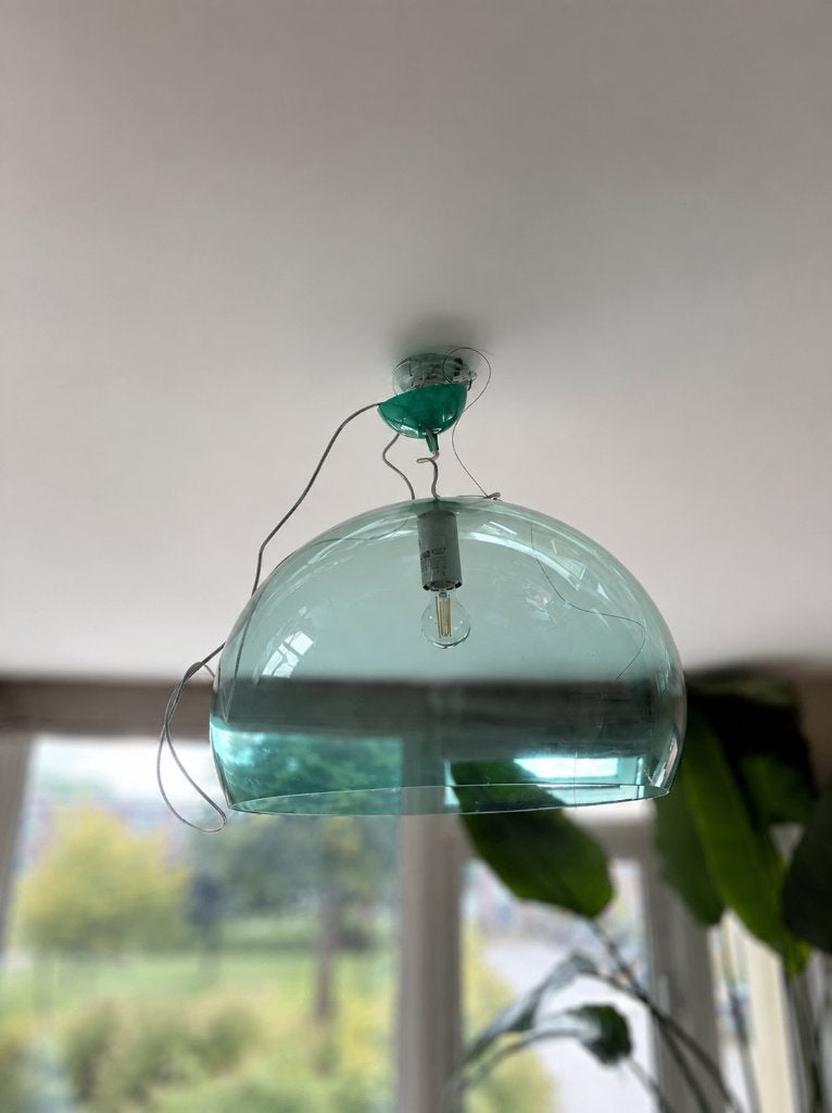 Kartell FL/Y hanglamp Saliegroen  Ø52cm, Kunststof, Gebruikt, Modern, E27 (groot)