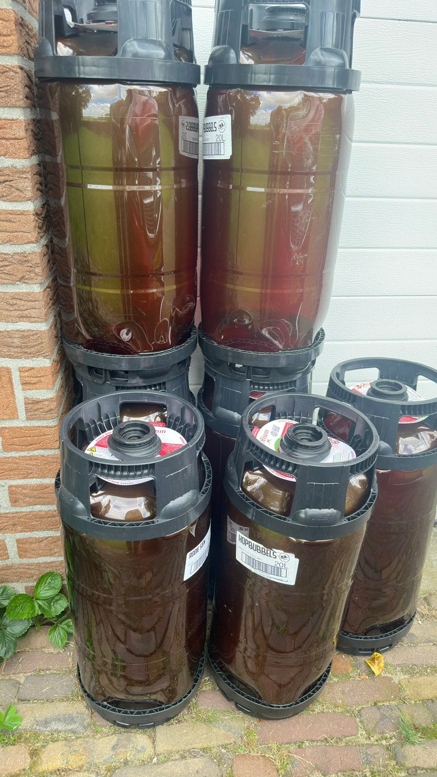 20 liter biervaten, Ophalen