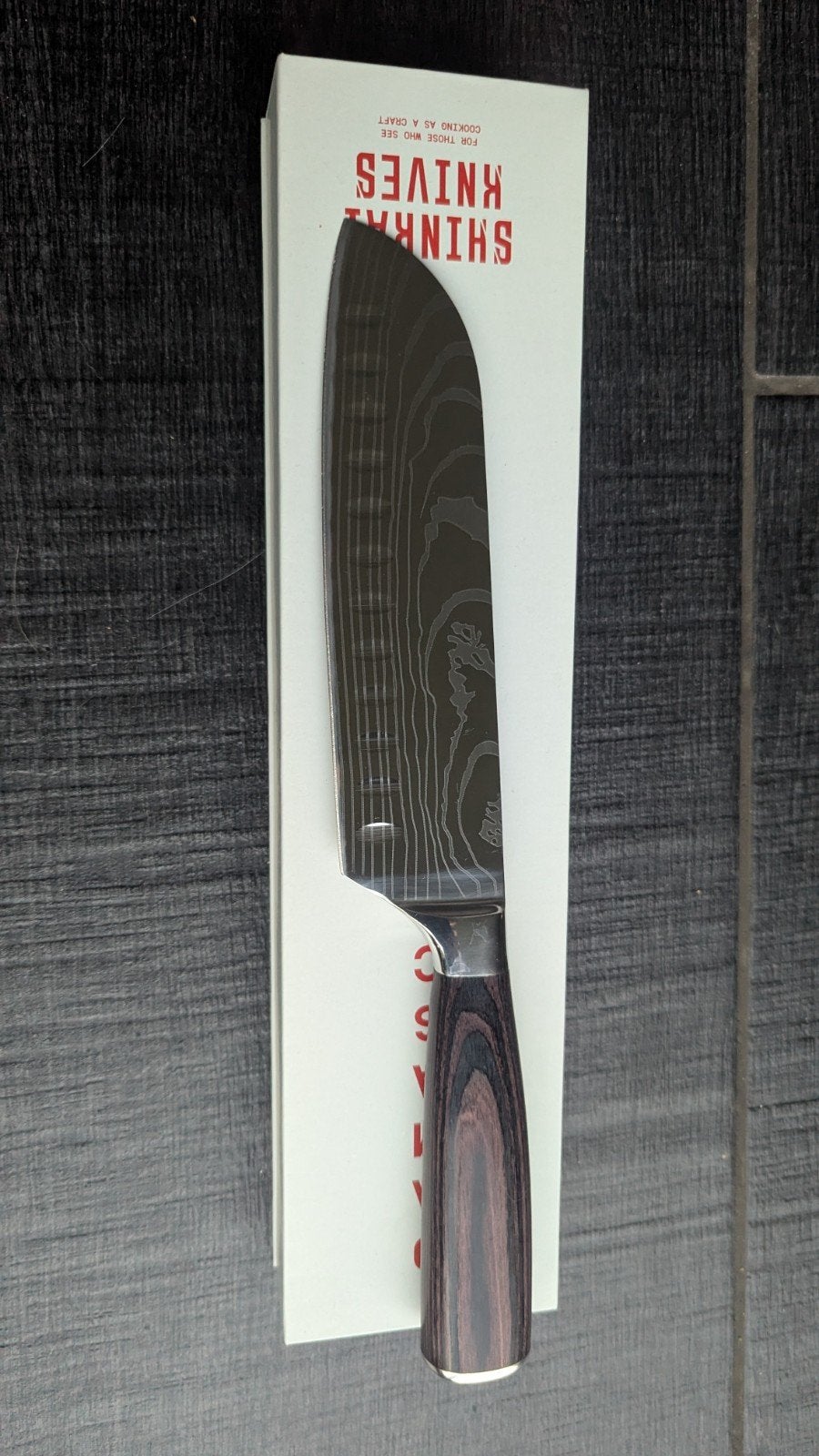 Nieuw Shinrai Knives Damascus Santoku Mes, Overige typen, Ophalen of Verzenden, Metaal, Overige merken