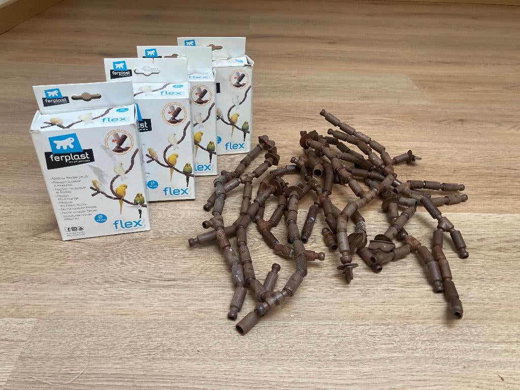 Vogelkooi Ferplast flexibele en verstelbare zitstokken, Ophalen of Verzenden, Zo goed als nieuw, Kooi-accessoires