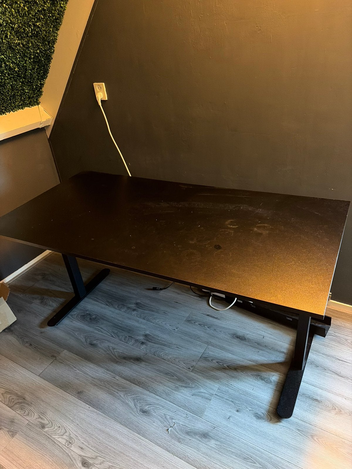 Bureau 80x160 zwart, Huis en Inrichting, Bureaus, Ophalen, Zo goed als nieuw