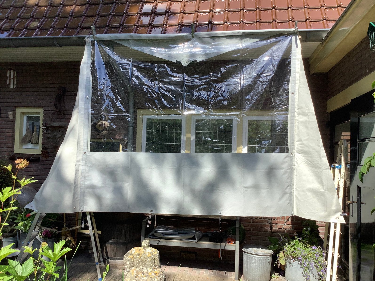 Zijzeil voor marktkraam, Ophalen, Gebruikt, Minder dan 5 meter, Overige typen