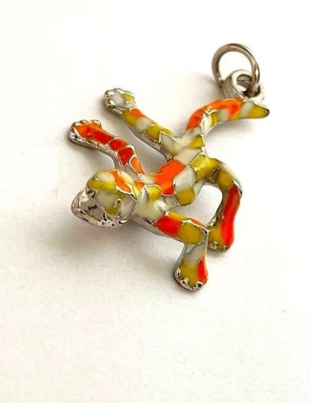 Mooie Hagedishanger | Gekko emaille ketting hanger, Verzenden, Zo goed als nieuw, Overige materialen