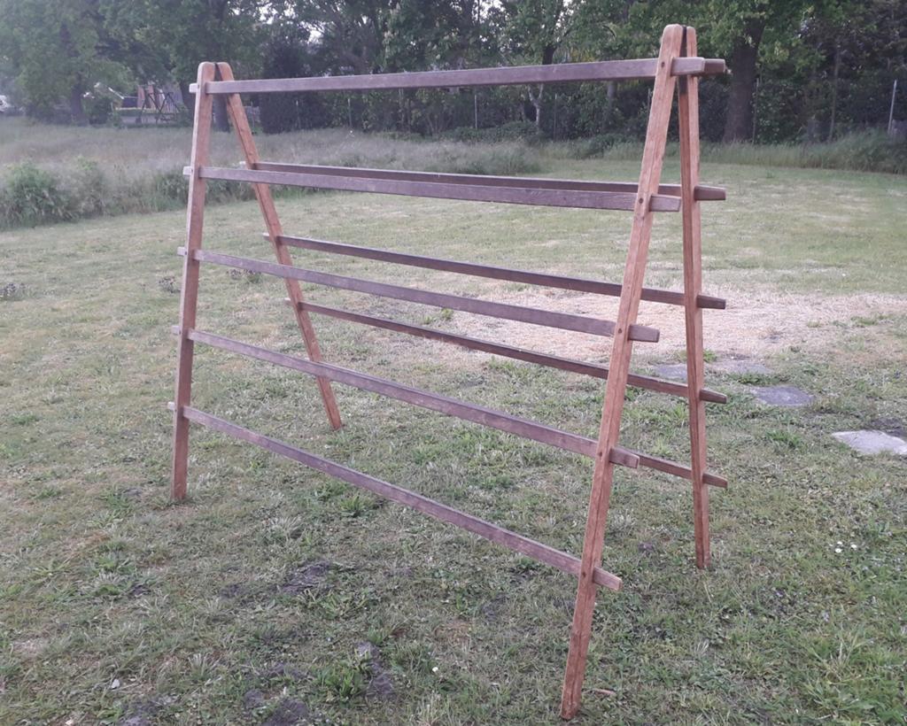 Ouderwets houten droogrek, Tuin en Terras, Droogmolens en Wasrekken, Ophalen