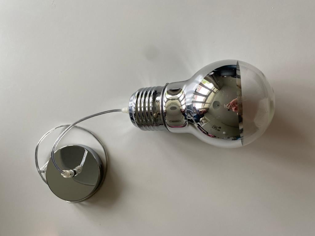 Industrial plafondlamp met werkend peertje, Ophalen of Verzenden, Gebruikt