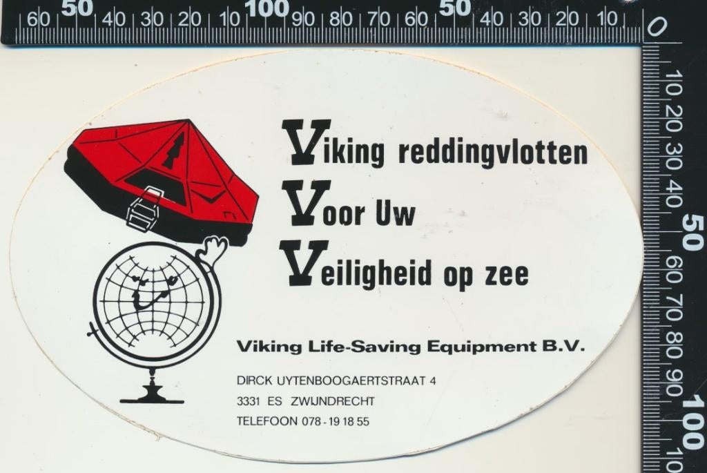 Sticker: Viking Life Saving Equipmet - Zwijndrecht, Verzamelen, Stickers, Ophalen of Verzenden, Zo goed als nieuw, Bedrijf of Vereniging