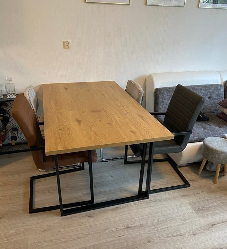 Eettafel 160x90, Huis en Inrichting, Tafels | Eettafels, Ophalen, Gebruikt, 50 tot 100 cm, 150 tot 200 cm