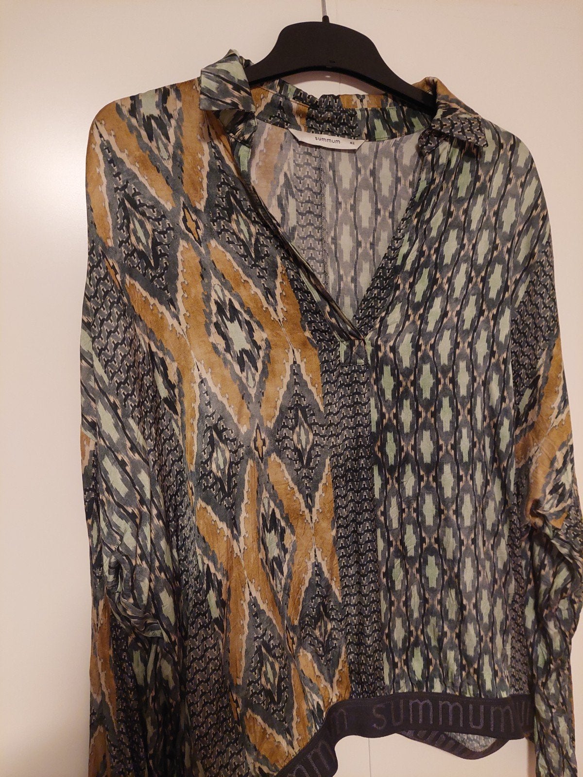Summum blouse met print - 100% viscose, Summum, Geel, Maat 42/44 (L), Ophalen of Verzenden
