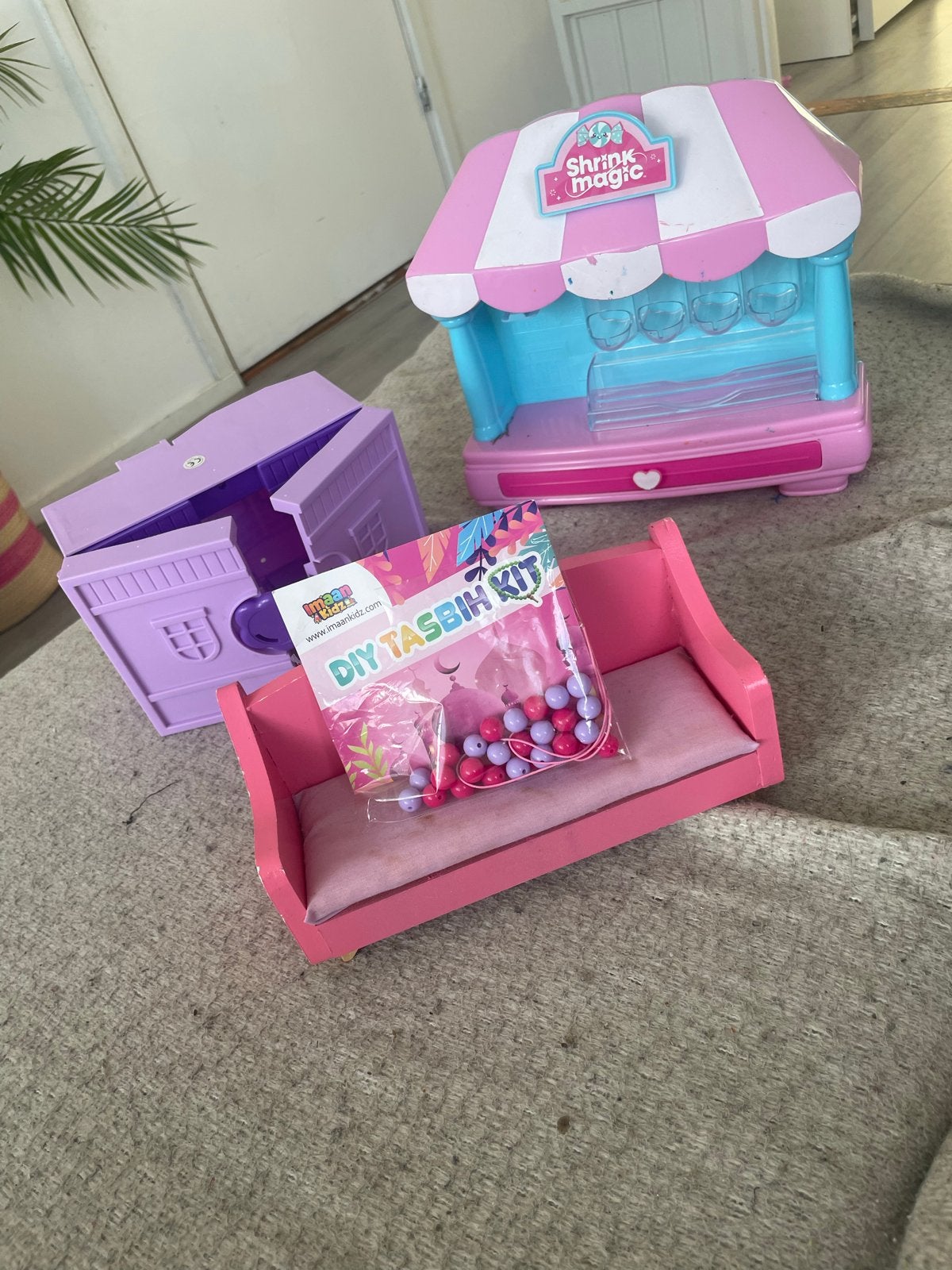 Shrink Magic speelgoed, poppenhuis en DIY Tasbih kit, Ophalen of Verzenden, Gebruikt, Meisje
