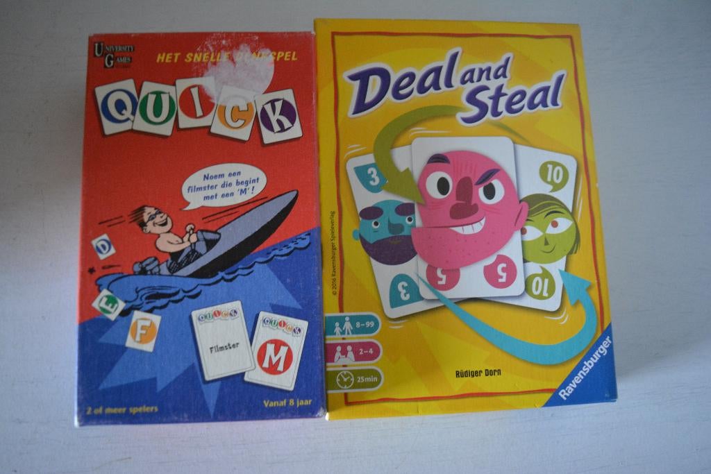 deal en steal, quick en set kaartspel, Ophalen of Verzenden