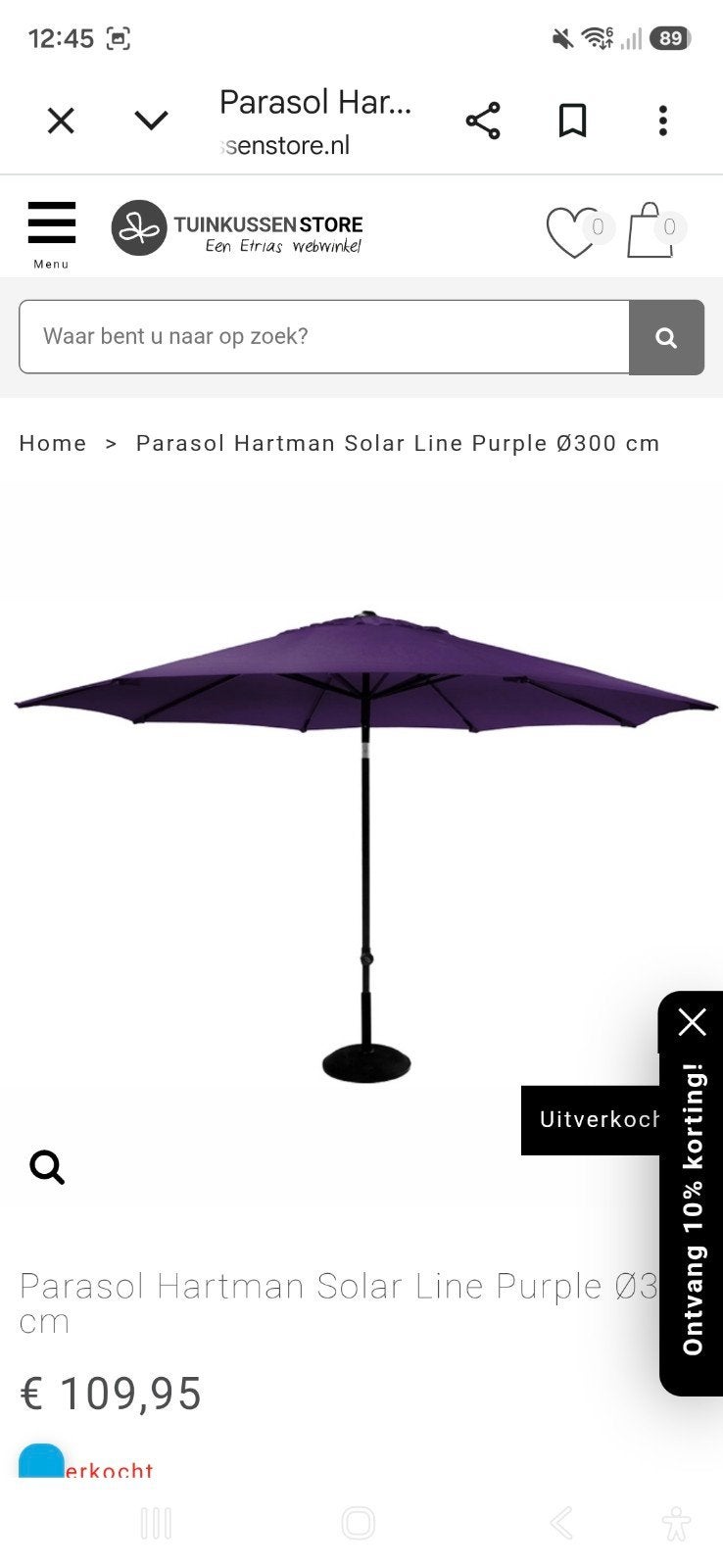 Parasol, Tuin en Terras, Ophalen, Nieuw, 1 tot 2 meter